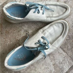 Puma White Sneakers with Light Blue Accents